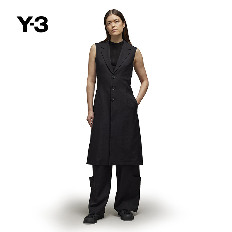 Y-3/Y3山本耀司2025春季新品女士长款流苏西装款时尚背心JN3703