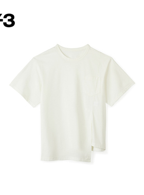 Y-3/Y3山本耀司春夏季女士休闲T恤圆领落肩袖不规则IV5555