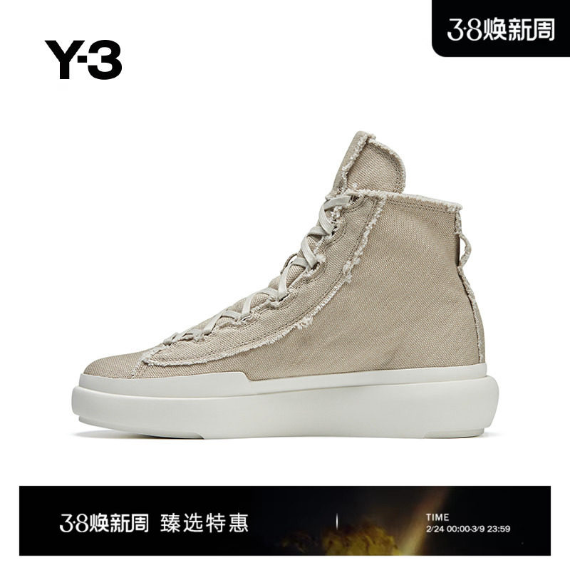 Y-3/Y3山本耀司秋冬季男女同款帆布鞋高帮系带运动休闲鞋IG4088
