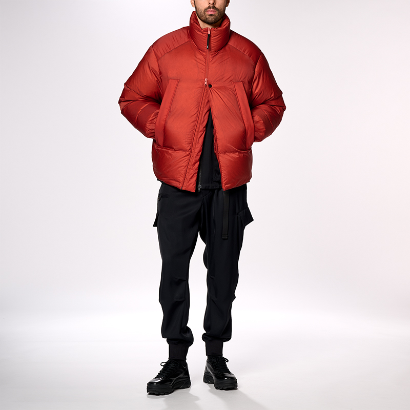 Y3短款立领羽绒服保暖外套