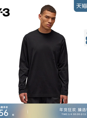 Y-3/Y3山本耀司春季情侣宽松纯色运动休闲长袖T恤IW0068