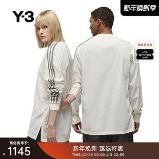 圆领条纹长袖 休闲T恤秋冬季 Y3山本耀司男女同款 IV5622