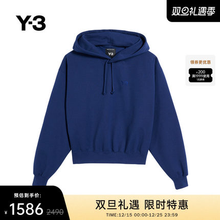 Y-3/Y3山本耀司2025年秋季女士时尚连帽短款宽松卫衣JX7372