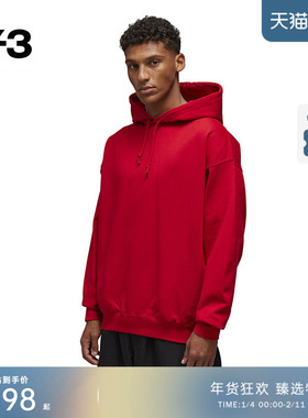 Y-3/Y3山本耀司秋冬新品红色涂鸦连帽宽松时尚休闲卫衣JM3230