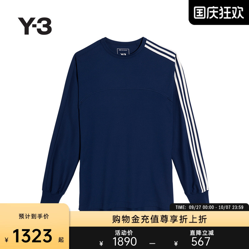 Y-3/Y3山本耀司2025春夏新品时尚休闲男士长袖T恤JM7848