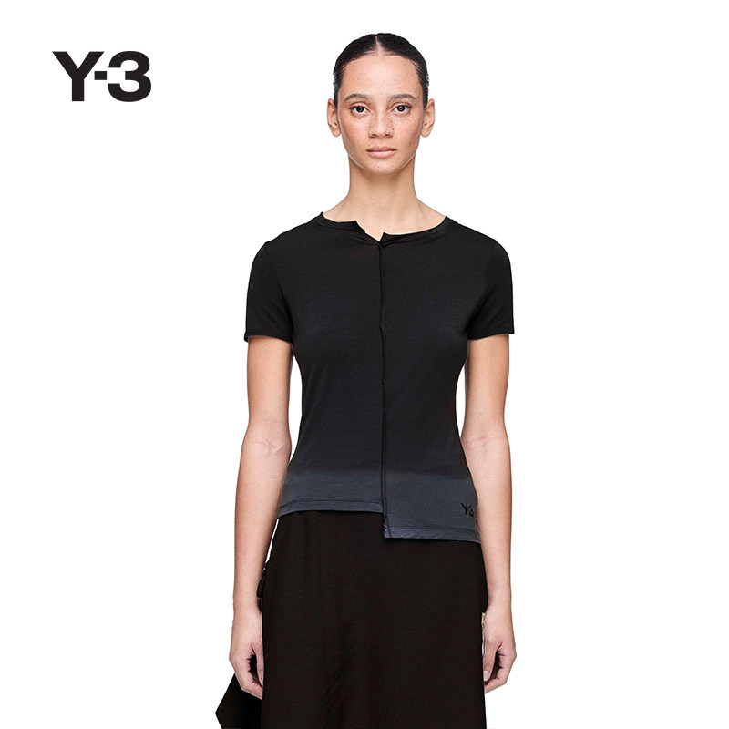 Y-3山本耀司撞色修身短袖T恤