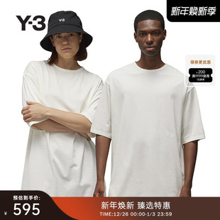 休闲T恤白色纯棉宽松短袖 情侣款 Y3山本耀司春夏季 潮IV7845