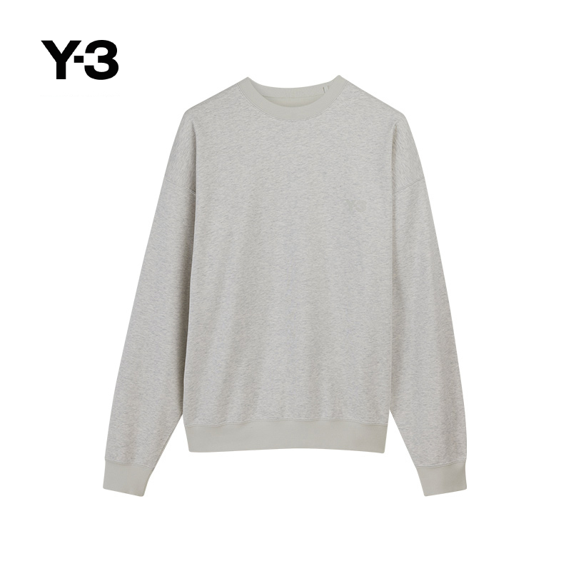 Y-3/Y3山本耀司2025秋季男士宽松套头圆领时尚纯色卫衣JM7874