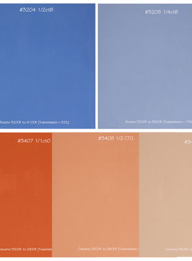 ROSCO 摄影色片色纸 色温  24*24CM CTB 1/4 1/2 CTO 1/4 1/2 1/1