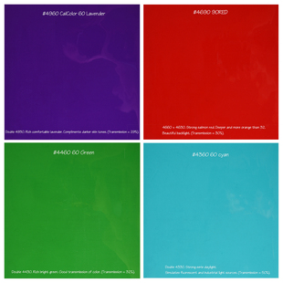 ROSCO 摄影色片 色纸 24*24CM 紫色4960 红色4690 青色 绿色4460