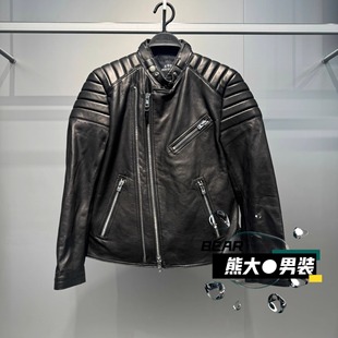 合体复古机车真皮羊皮皮衣 新款 4999 2025冬季 B1BDF4F10太平鸟男装