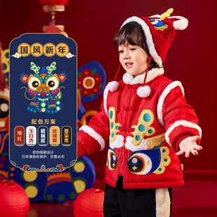宝宝唐装棉衣新年装男女童中国风加厚外套儿童新中式过年拜年棉服