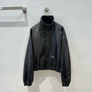 2025春秋新款真皮绵羊皮女皮衣立领短款小羊皮夹克外套宽松显瘦潮