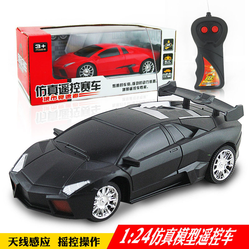 크리 에이 티브 어린이 선물 원격 제어 자동차 장난감 양방향 시뮬레이션 1:24 스포츠카 모델 원격 제어 자동차 스톨 핫 세일
