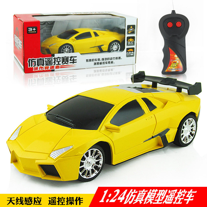 크리 에이 티브 어린이 선물 원격 제어 자동차 장난감 양방향 시뮬레이션 1:24 스포츠카 모델 원격 제어 자동차 스톨 핫 세일