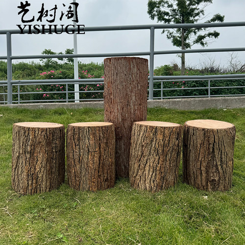 仿真摄影道具木桩假树桩摆件枯木