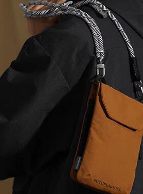 小斜挎包卡包16pm手机包竖款散步袋单肩包出境游证件包RFID防盗刷