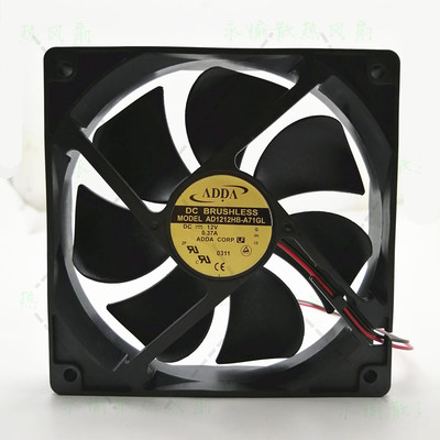 ADDA AD1212HB-A71GL 12025 12V 0.37A 12CM 大风量散热风扇风机