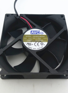 原装 AVC DS08025B24H 24V 0.30A 8025 8CM 变频器工控机散热风扇