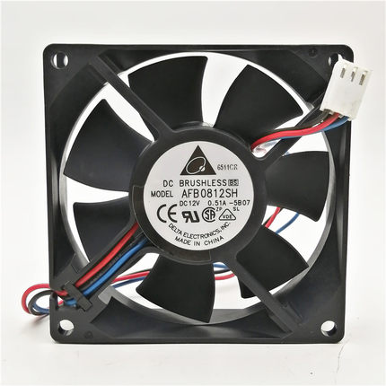 原装台达 AFB0812SH 12V 0.51A 8025 8cm 单滚珠电源机箱散热风扇