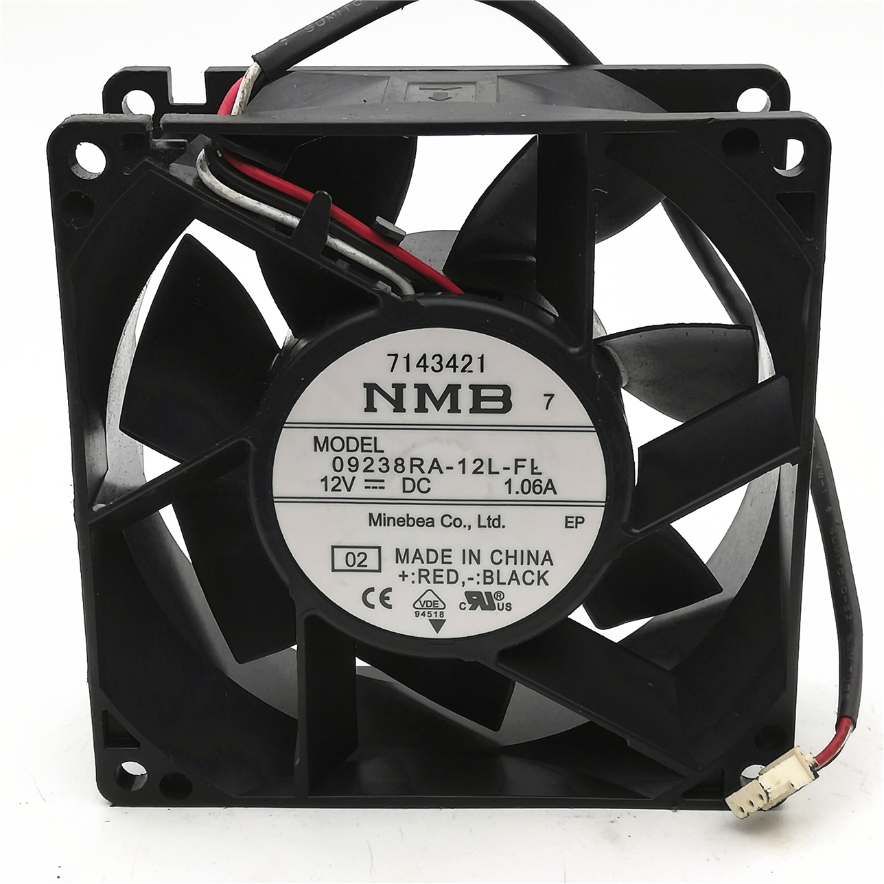 原装 NMB 09238RA-12L-FL 12V 1.06A 9038 9CM 大风量3线散热风扇