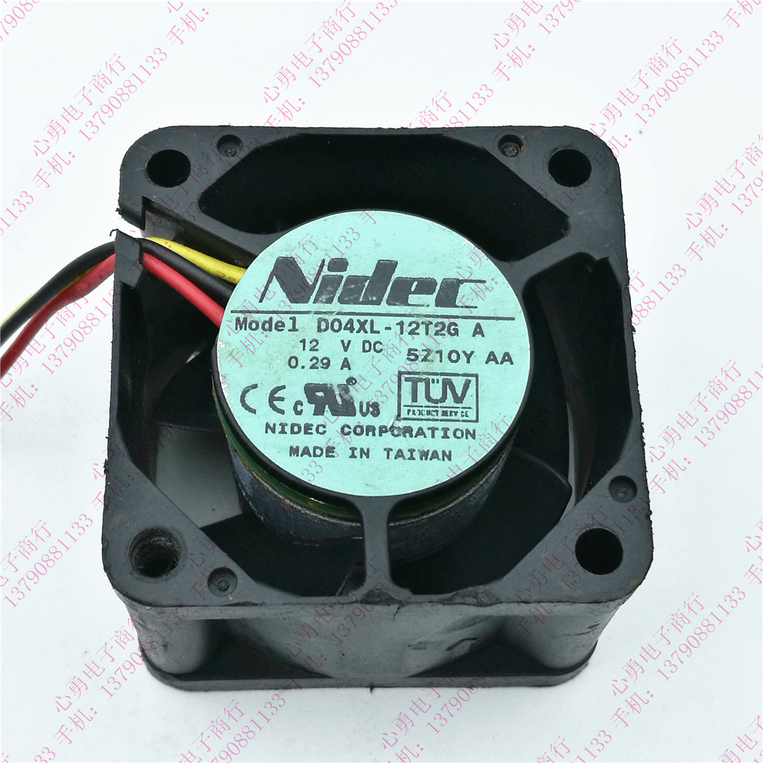 原装nidec D04XL-12T2G DC12V 0.29A 4028 服务器3线滚珠散热风扇
