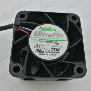 W40S12BS4A5 12V 0.73A 4线滚珠暴力散热风扇 正品 4028 Nidec