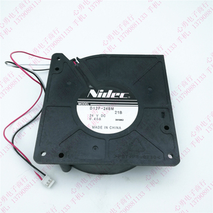 24BM 12032 24V 全新原装 12CM D12F 0.40A 3线涡轮鼓风机 Nidec
