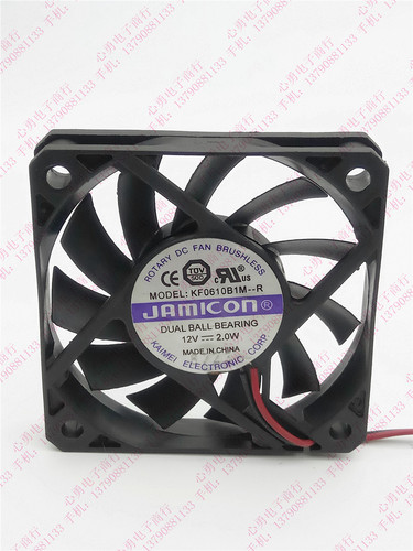 正品JAMICON/凯美 KF0610B1M--R 12V 2W 6010 2线滚珠散热风扇6CM