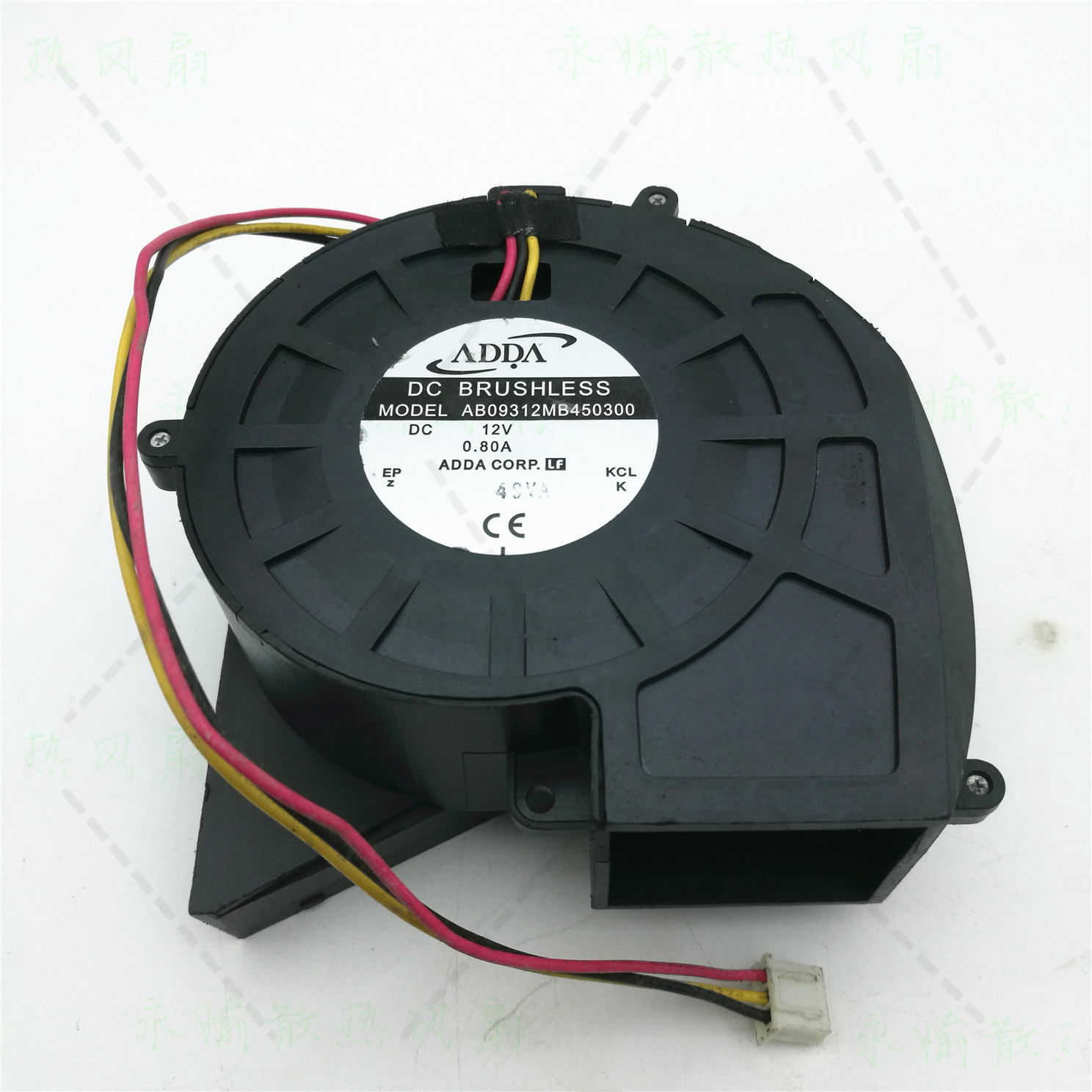 原装 ADDA AB09312MB450300 12V 0.80A 大风量 3线鼓风机散热风扇