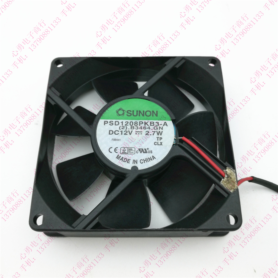 SUNON/建准 PSD1208PKB3-A 12V 2.7W 8020机箱 服务器散热风扇8CM