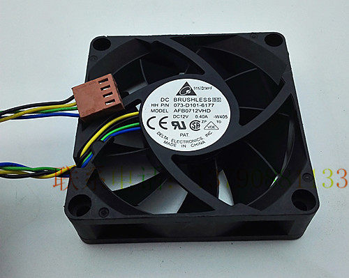 AFB0712VHD 原装Delta/台达CPU散热器风扇DC12V 0.4A4线温控 7020