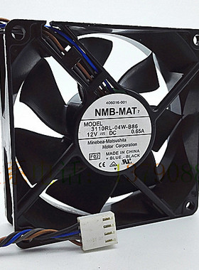 3110RL-04W-B86原装NMB/美蓓亚 12V 0.65A 4线温控散热风扇8025