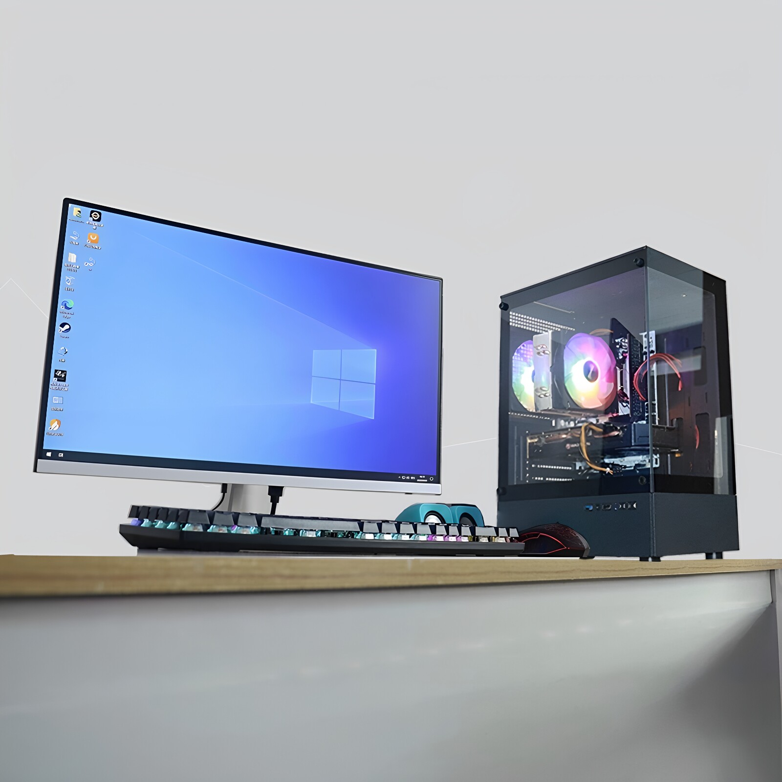 台式电脑主机i3/i5/i7商务办公家用设计游戏全套电脑整机