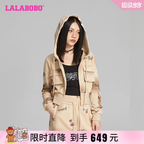 LALABOBOLALABOBO樱桃开襟卫衣套
