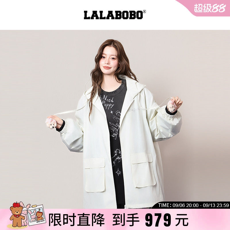 LALABOBO巧克力连帽风衣