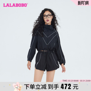 WSJW24 休闲纯色潮酷潮流梭织夹克外套LBCB LALABOBO2024夏季 新款