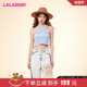 LALABOBO24春季 WSWT14 LBDB 新款 简约甜美辣妹风字母图案套头背心