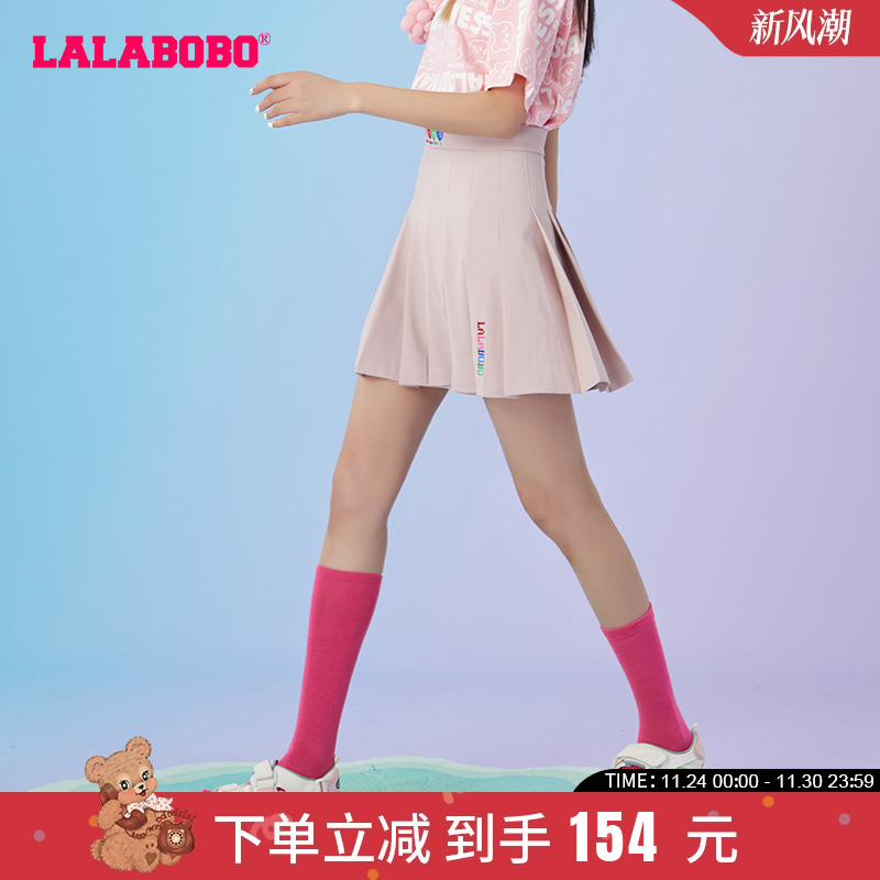 LALABOBO2022夏时尚高腰百褶裙