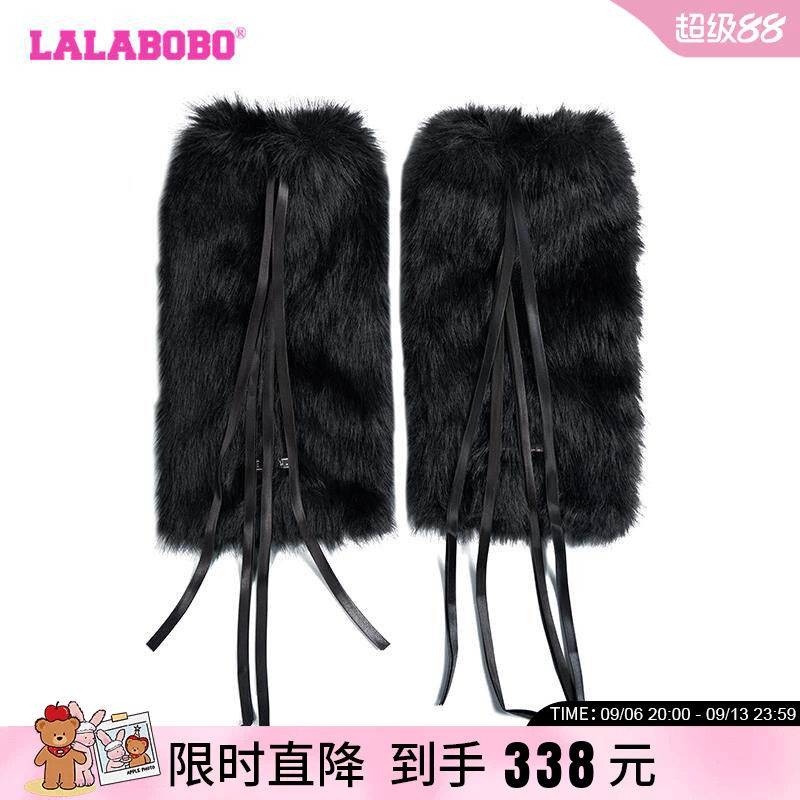 LALABOBO蝴蝶结腿套中筒袜