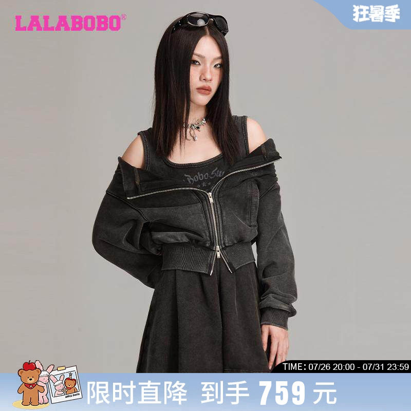LALABOBO2024秋季新款短款连衣裙