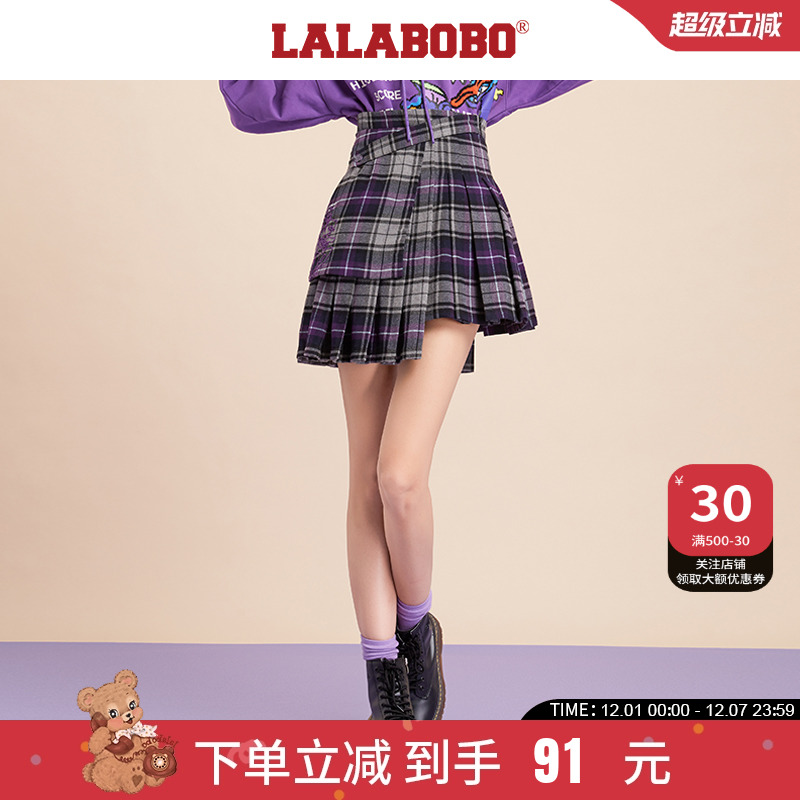 【设计师潮牌】新品格纹半身裙女