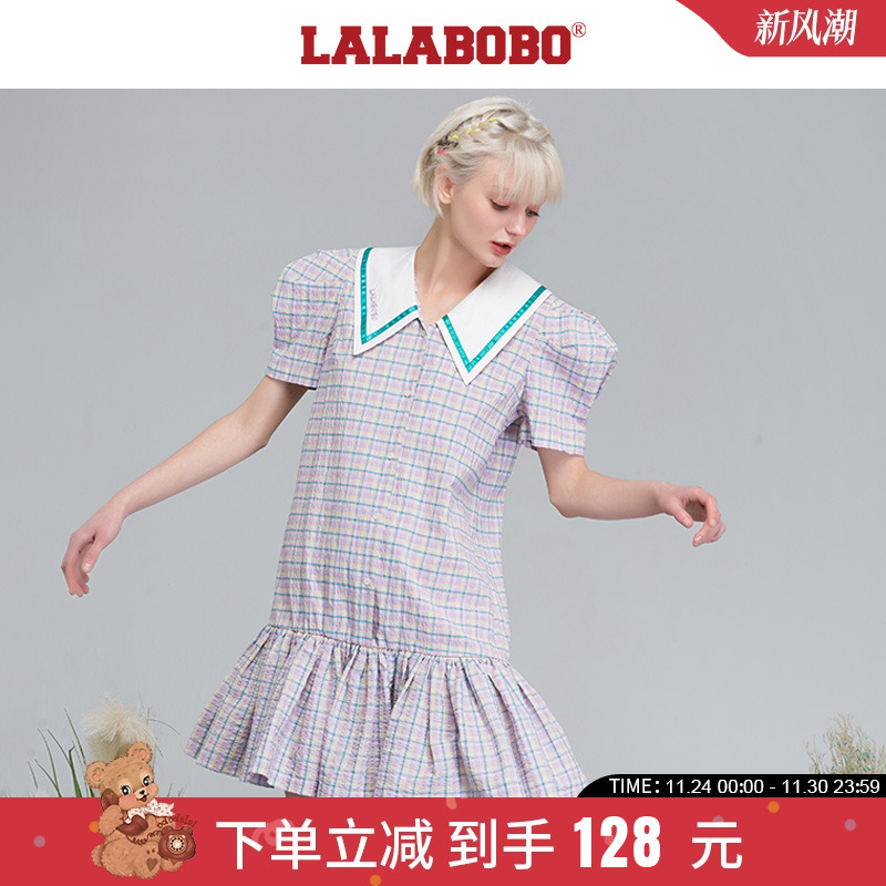 设计师lalabobo新款衬衫连衣裙