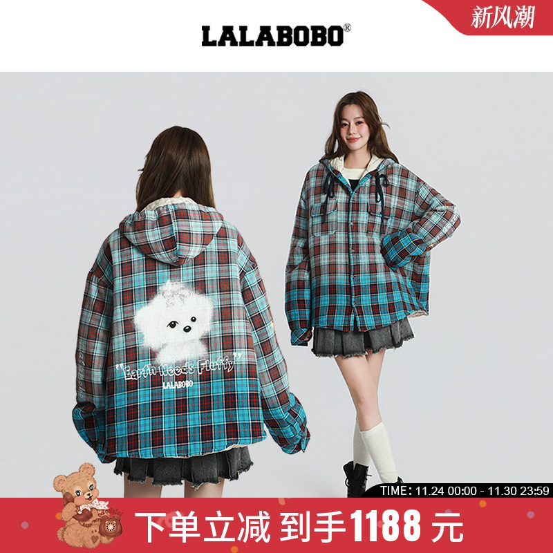 LABO水洗做旧带帽衬衫