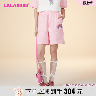 甜美可爱LALABOBOLALA休闲短裤