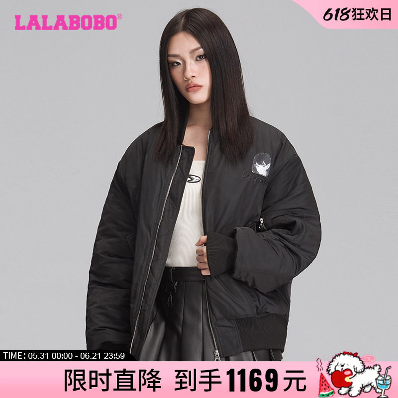 【商场同款】LALABOBO秋季短外套女原创新款潮牌印花夹克上衣