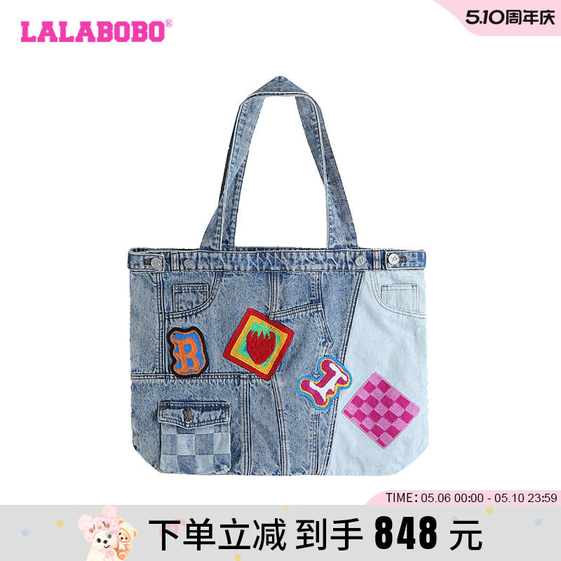 LALABOBO24年早秋单肩包女新款流行高级超好看牛仔包LBDC-WQXL11