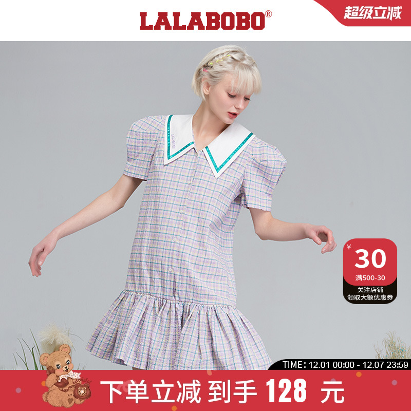 设计师lalabobo新款衬衫连衣裙
