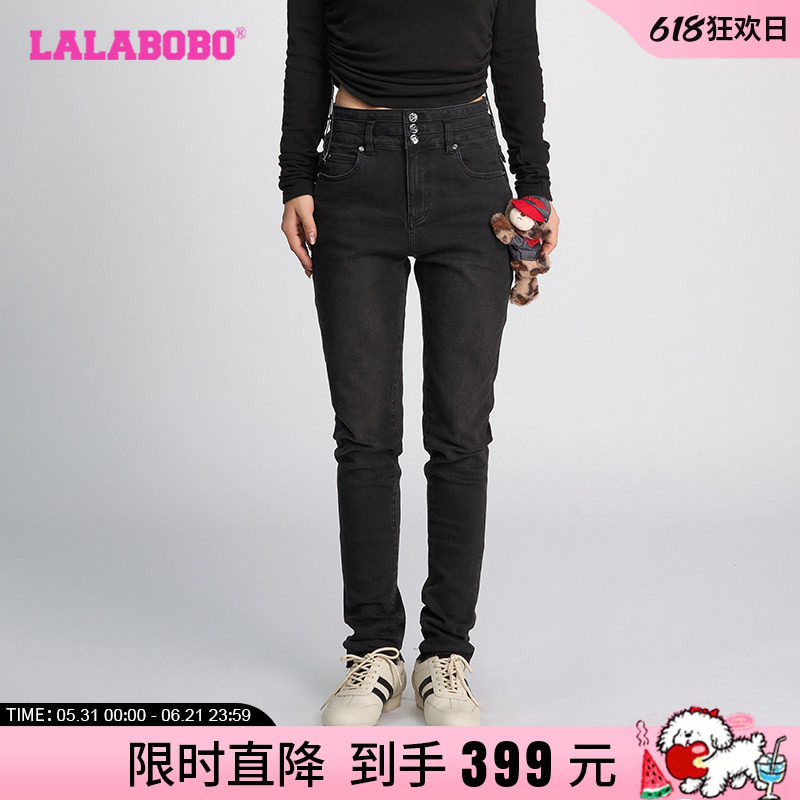 拉拉波波2024秋季牛仔裤