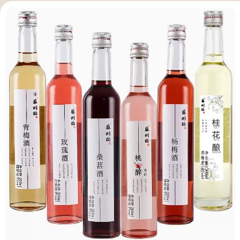 正品苏州桥配制果酒桂花酒桃花酒玫瑰酒金桂酒青梅酒女生酒甜酒